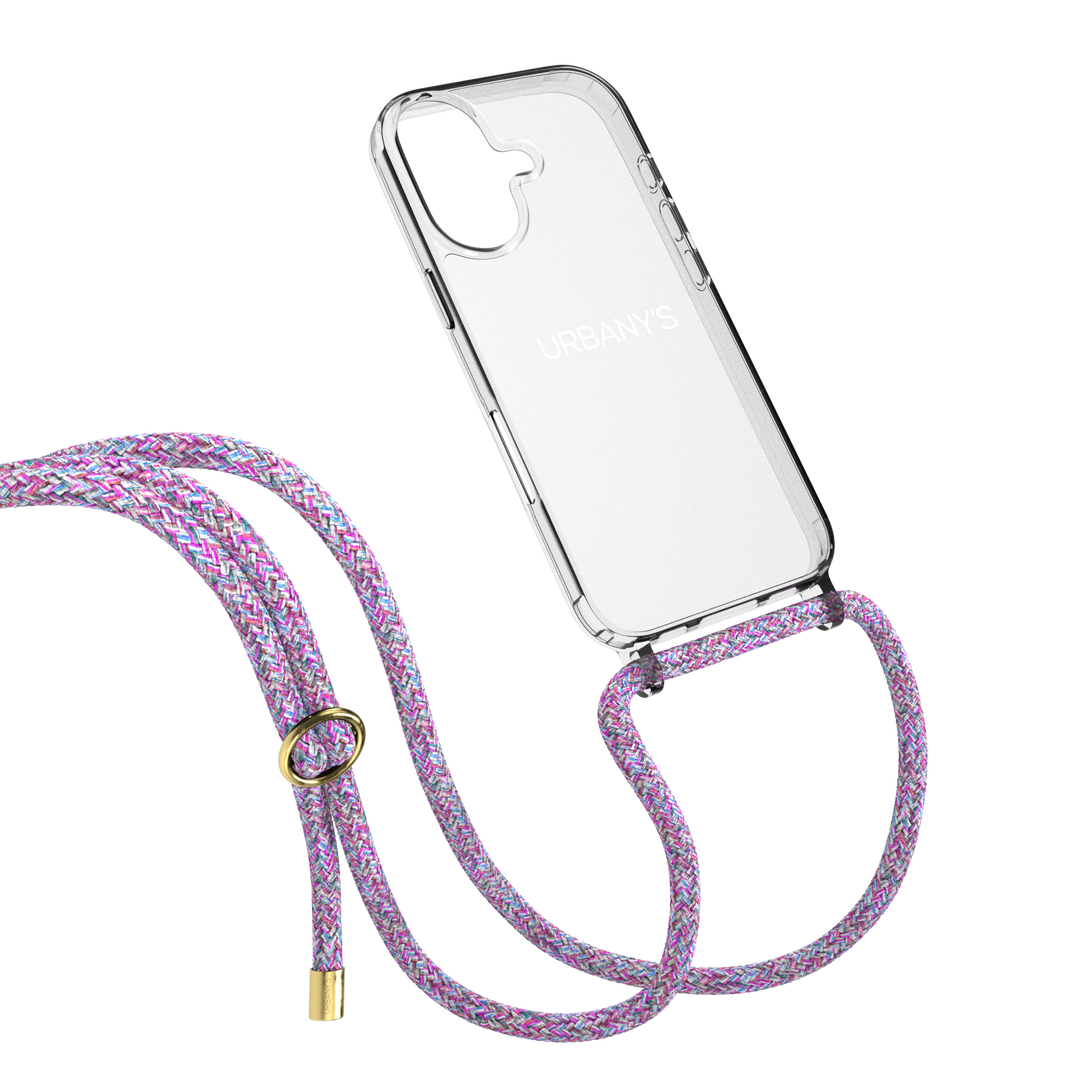 Handykette «Lollipop» (transparent | rosa-violett)